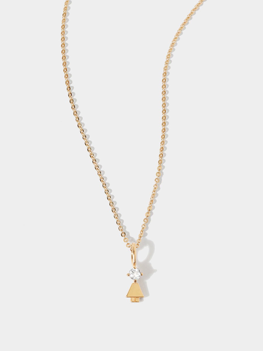 14K Gold Daughter or Girl with Lab Grown VS1 Diamond