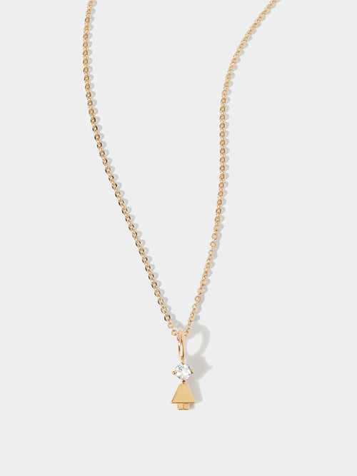 14K Gold Daughter or Girl with Lab Grown VS1 Diamond