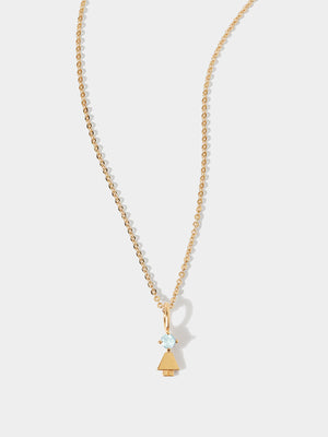 Gold Vermeil Daughter or Girl with Aquamarine Gemstone - March Birthstone