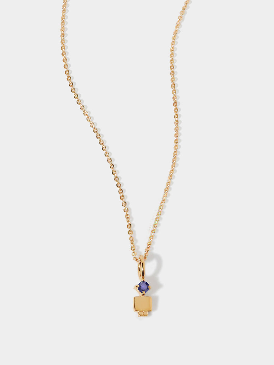 Gold Vermeil Son or Boy with Tanzanite Gemstone - December Birthstone