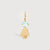 14k Solid Gold Girl Necklace or Charm with Aquamarine Gemstone - March Birthstone | Precious People