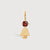 14k Solid Gold Girl Necklace or Charm with Garnet Gemstone - January Birthstone | Precious People