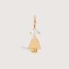 14k Solid Gold Girl Necklace or Charm with Moonstone Gemstone - June Birthstone | Precious People