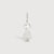 14k White Gold Girl Necklace or Charm with White Topaz Gemstone - April Birthstone | Precious People