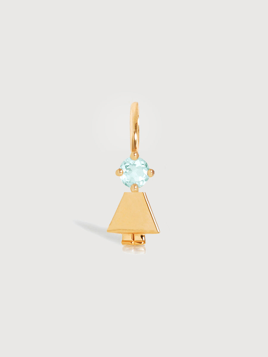 Gold Vermeil Daughter or Girl with Aquamarine Gemstone - March Birthstone