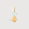 Gold Vermeil Daughter or Girl with Aquamarine Gemstone - March Birthstone