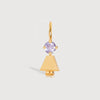 Gold Vermeil Daughter or Girl with Amethyst Gemstone - February Birthstone