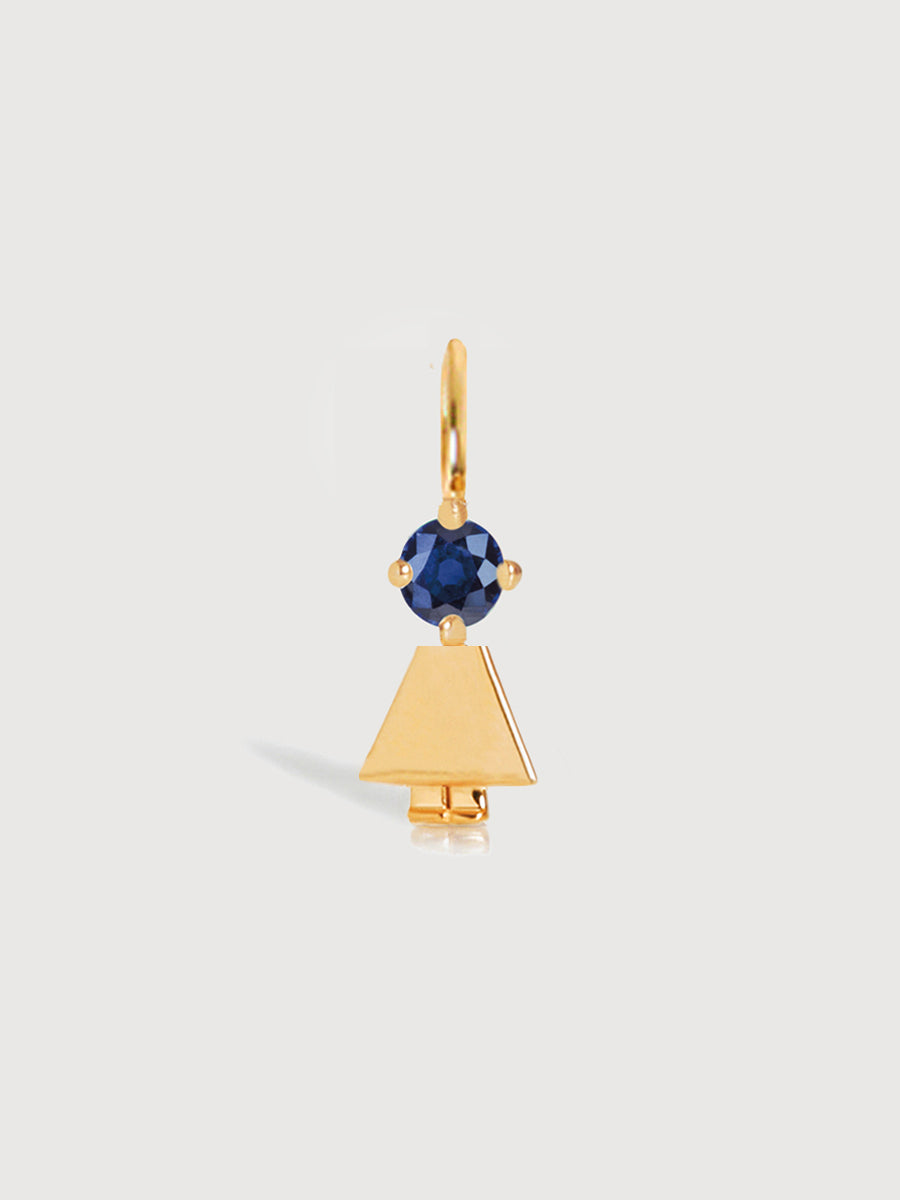 Gold Vermeil Daughter or Girl with Blue Sapphire Gemstone - September Birthstone