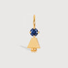 Gold Vermeil Daughter or Girl with Blue Sapphire Gemstone - September Birthstone