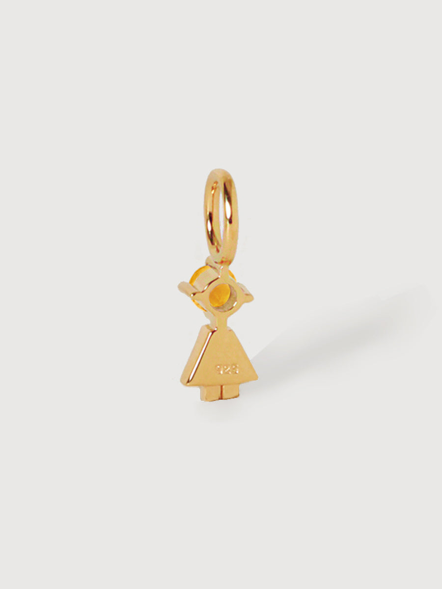 Gold Vermeil Daughter or Girl with Citrine Gemstone - November Birthstone
