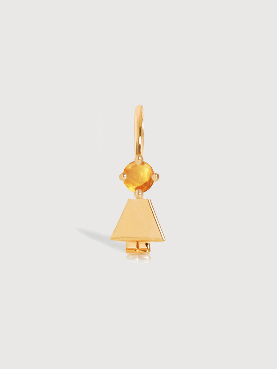 Gold Vermeil Daughter or Girl with Citrine Gemstone - November Birthstone