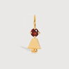 Gold Vermeil Daughter or Girl with Garnet Gemstone - January Birthstone