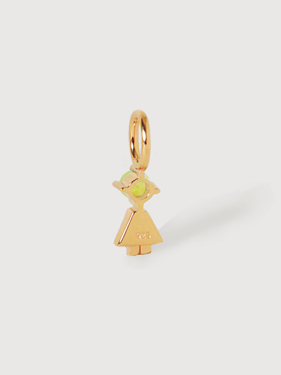 Gold Vermeil Daughter or Girl with Peridot Gemstone - August Birthstone