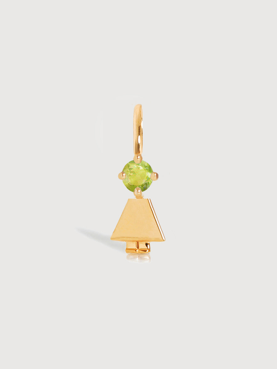Gold Vermeil Daughter or Girl with Peridot Gemstone - August Birthstone
