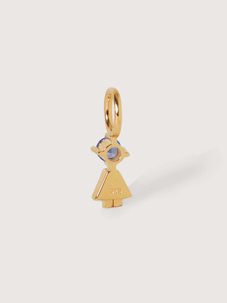 Gold Vermeil Daughter or Girl with Tanzanite Gemstone - December Birthstone