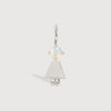 Sterling Silver Girl Necklace or Charm with Moonstone Gemstone - June Birthstone | Precious People