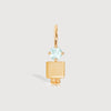 14k Solid Gold Boy Necklace or Charm with Aquamarine Gemstone - March Birthstone | Precious People
