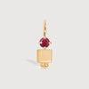 14k Solid Gold Boy Necklace or Charm with Ruby Gemstone - July Birthstone | Precious People