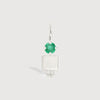 14k White Gold Boy Necklace or Charm with Emerald Gemstone - May Birthstone | Precious People