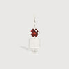 14k White Gold Boy Necklace or Charm with Garnet Gemstone - January Birthstone | Precious People