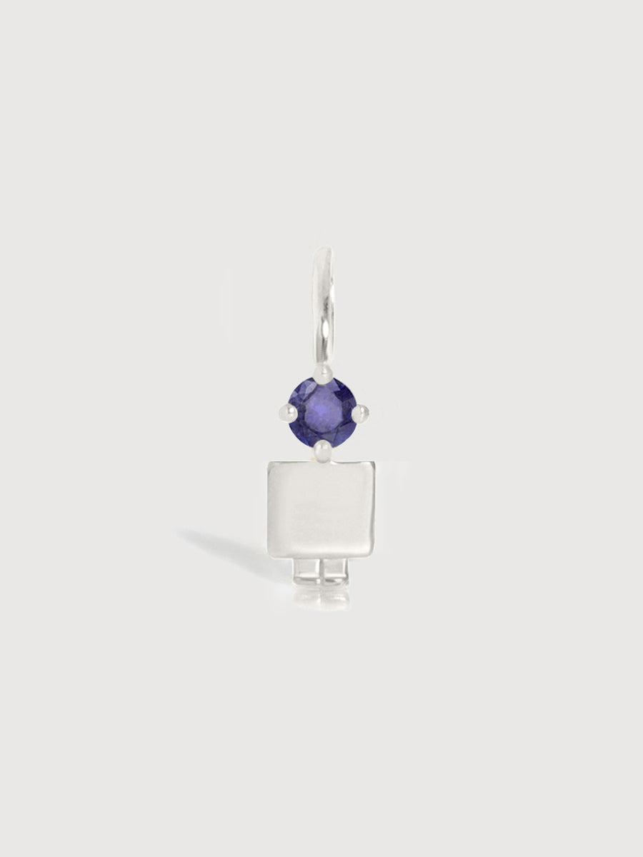 14k White Gold Boy Necklace or Charm with Tanzanite Gemstone - December Birthstone | Precious People