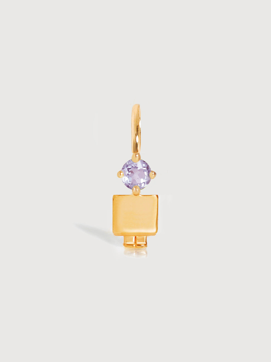 Gold Vermeil Son or Boy with Amethyst Gemstone - February Birthstone