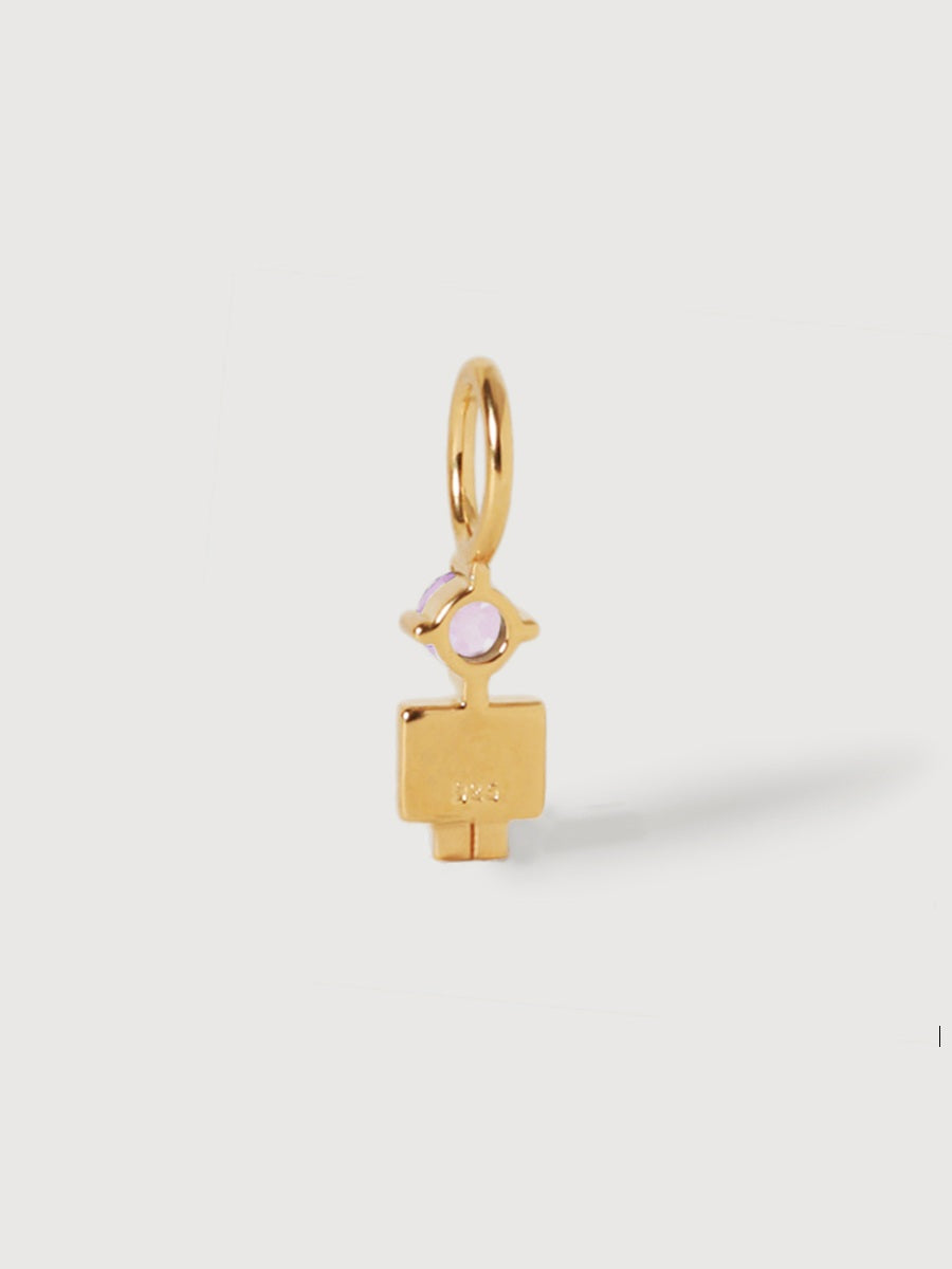 Gold Vermeil Son or Boy with Amethyst Gemstone - February Birthstone