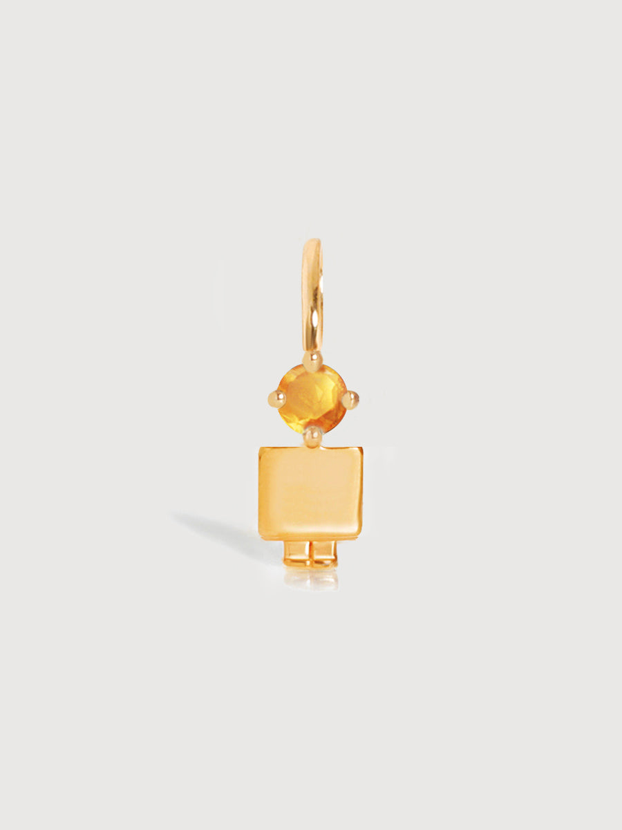Gold Vermeil Son or Boy with Citrine Gemstone - November Birthstone
