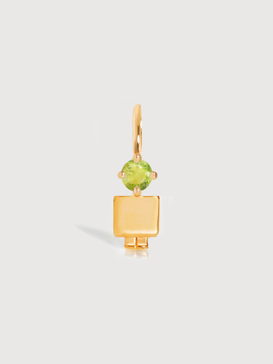 Gold Vermeil Boy Necklace or Charm with Peridot Gemstone - August Birthstone | Precious People