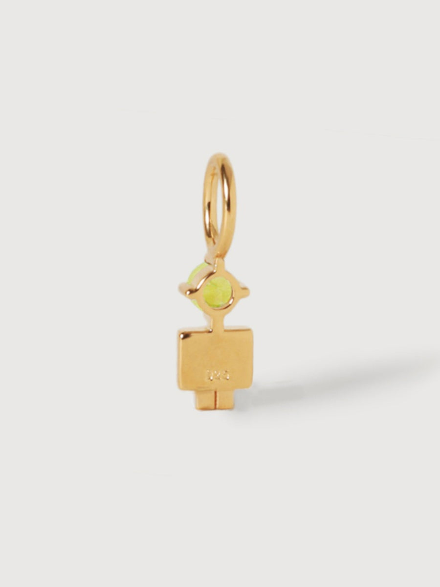Gold Vermeil Boy Necklace or Charm with Peridot Gemstone - August Birthstone | Precious People