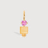 Gold Vermeil Son or Boy with Pink Tourmaline Gemstone - October Birthstone