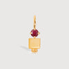 Gold Vermeil Son or Boy with Ruby Gemstone - July Birthstone