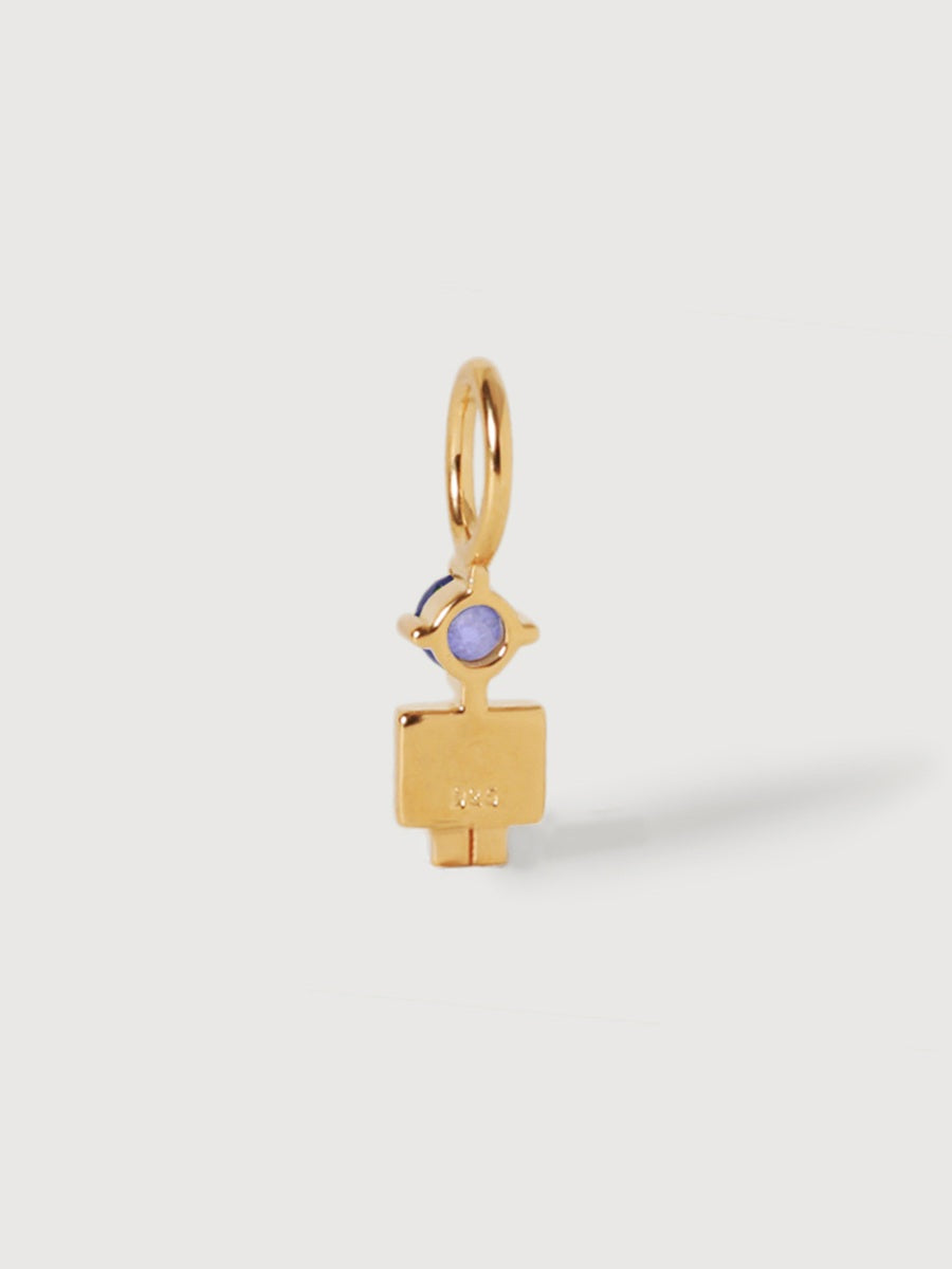 Gold Vermeil Son or Boy with Tanzanite Gemstone - December Birthstone