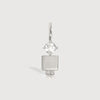 Sterling Silver Boy Necklace or Charm with White Topaz Gemstone - April Birthstone | Precious People
