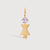 14k Solid Gold Woman Necklace or Charm with Amethyst Gemstone - February Birthstone | Precious People