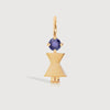 14k Solid Gold Woman Necklace or Charm with Tanzanite Gemstone - December Birthstone | Precious People
