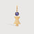 14k Solid Gold Woman Necklace or Charm with Tanzanite Gemstone - December Birthstone | Precious People