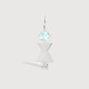 14k White Gold Woman Necklace or Charm with Aquamarine Gemstone - March Birthstone | Precious People