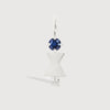 14k White Gold Woman Necklace or Charm with Blue Sapphire Gemstone - September Birthstone | Precious People