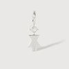 14k White Gold Woman Necklace or Charm with White Topaz Gemstone - April Birthstone | Precious People