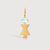 Gold Vermeil Mum or Woman with Aquamarine Gemstone - March Birthstone