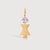 Gold Vermeil Mum or Woman with Amethyst Gemstone - February Birthstone