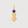 Gold Vermeil Mum or Woman with Blue Sapphire Gemstone - September Birthstone