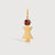 Gold Vermeil Mum or Woman with Garnet Gemstone - January Birthstone