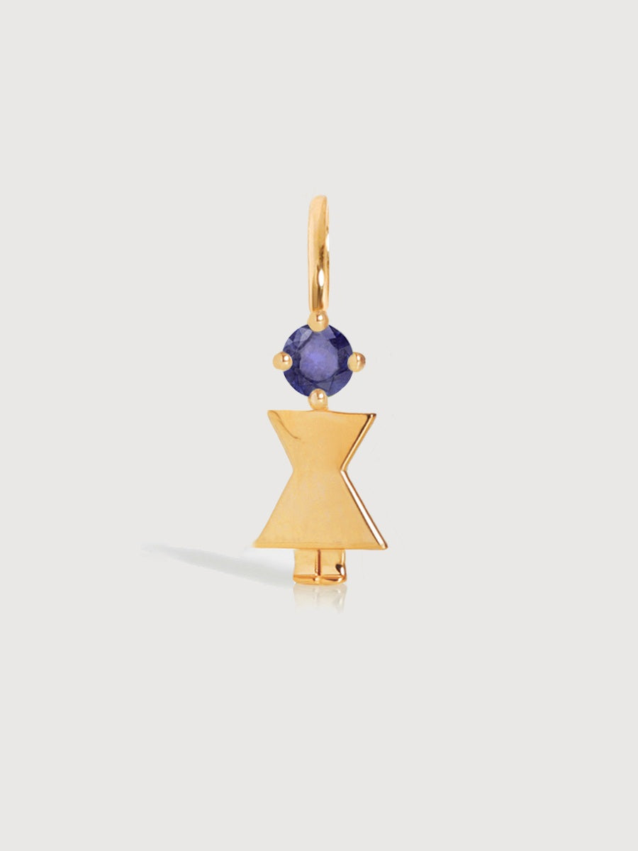 Gold Vermeil Mum or Woman with Tanzanite Gemstone - December Birthstone