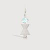 Sterling Silver Woman Necklace or Charm with Aquamarine Gemstone - March Birthstone | Precious People