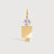 14k Solid Gold Man Necklace or Charm with Amethyst Gemstone - February Birthstone | Precious People