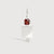 14k White Gold Man Necklace or Charm with Garnet Gemstone - January Birthstone | Precious People