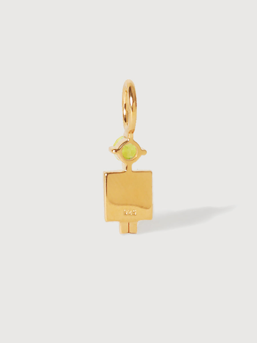Gold Vermeil Dad or Man with Peridot Gemstone - August Birthstone
