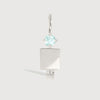 Sterling Silver Man Necklace or Charm with Aquamarine Gemstone - March Birthstone | Precious People